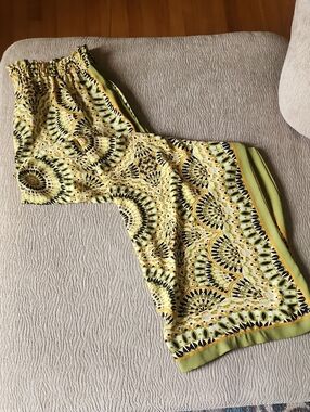 Rose & Olive Yellow and Black Geometric Print Skirt